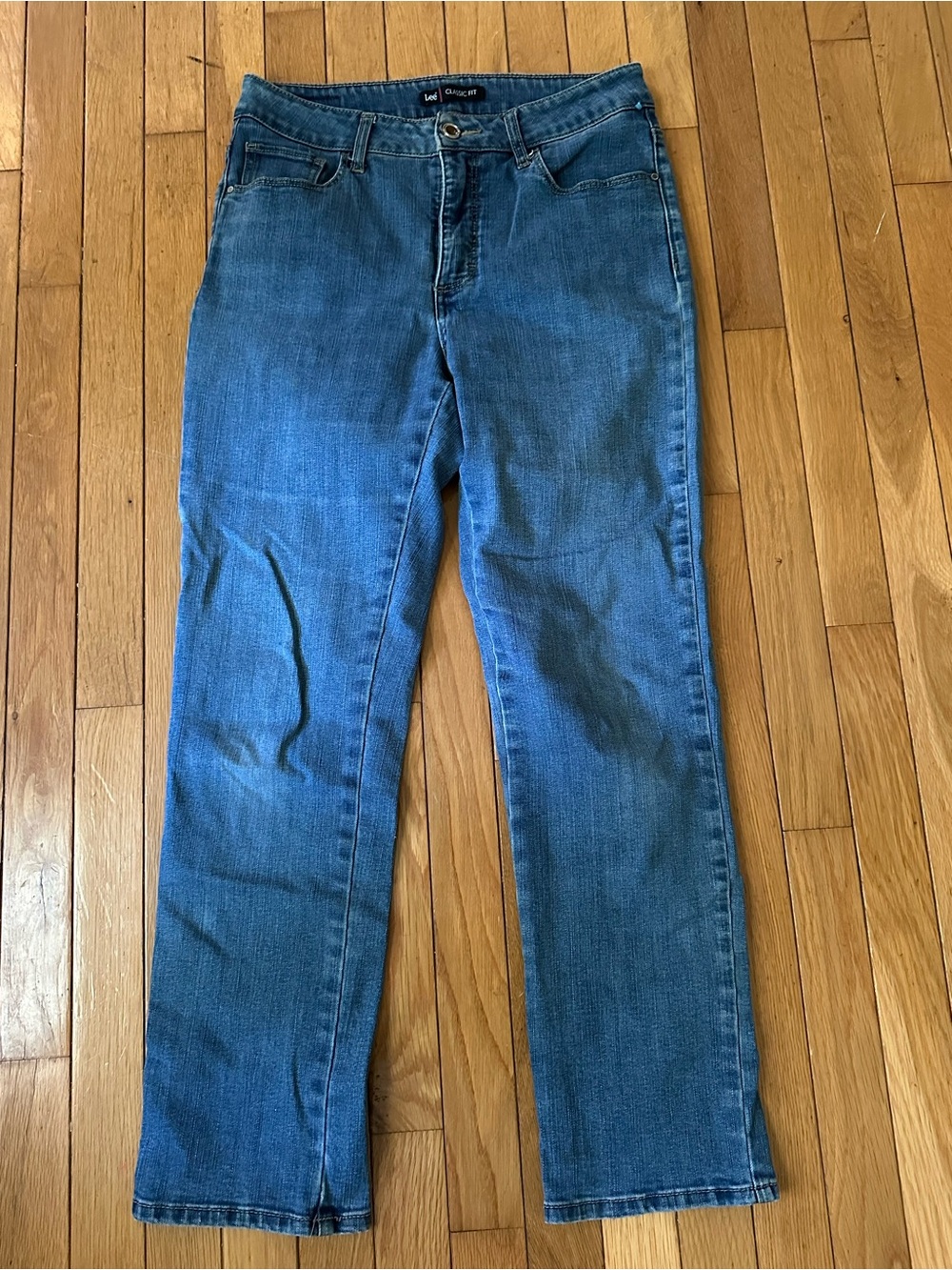 Lee Women's Straight Leg Jeans in Blue Wash